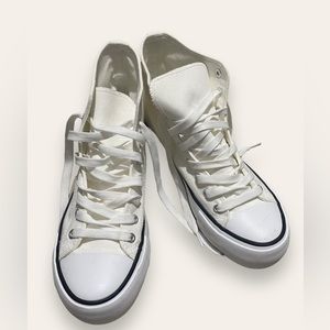 White high top sneakers